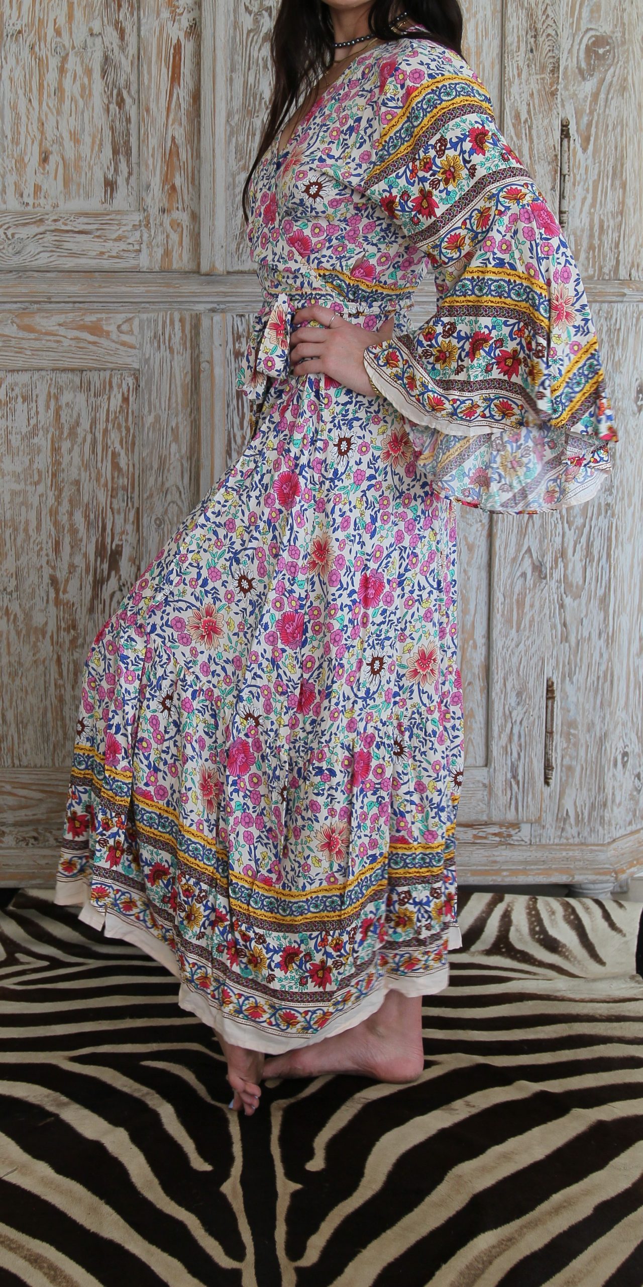 Butterfly wrap dress D08J8742