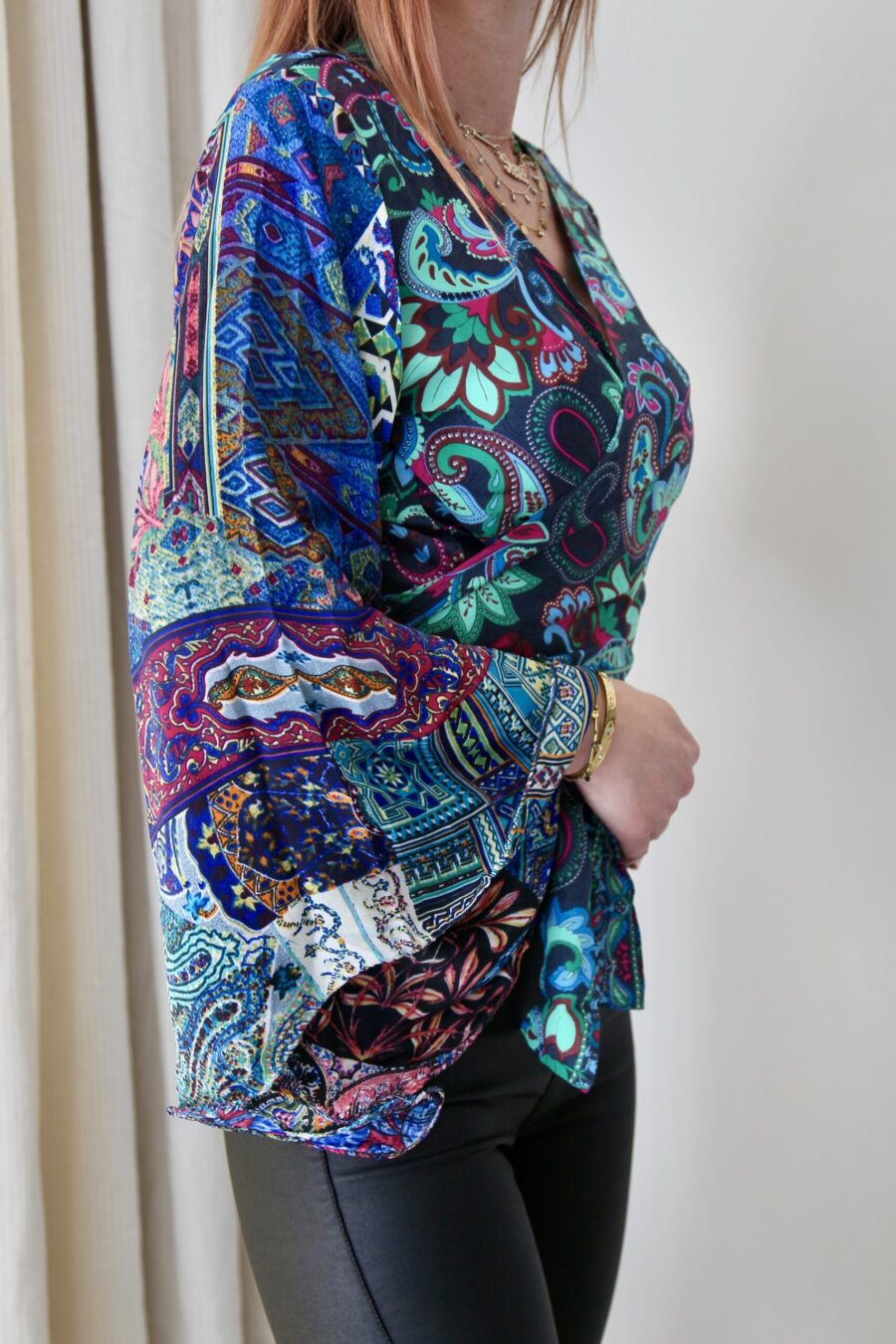 Silk wrap crop top